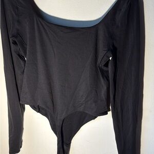 lululemon athletica Black Long-Sleeve Scoop Bodysuit
